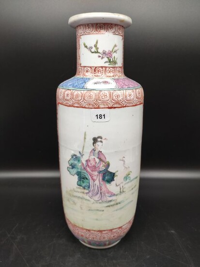 Vase - Famille rose - Porcelain - Immortal - China - 19th century