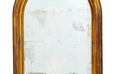 Victorian Giltwood and Gesso Arched Mirror