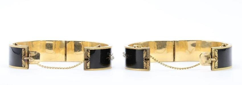 Victorian Gold Filled Mourning Bracelets