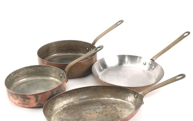 Villedieu French with Other Copper Pots and Pans