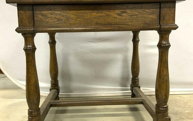 Vintage Carved Wooden Side Table W Drawer