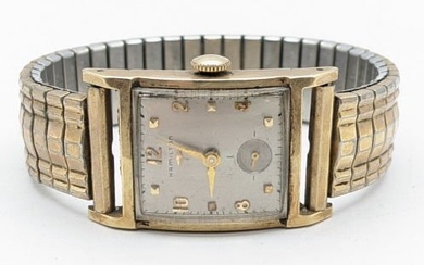 Vintage Men's 14K Gold Hamilton Tank Wristwatch