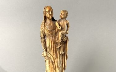 Virgin and Child in ivory carved in the...