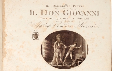 W.A. Mozart. Don Giovanni, 2 volumes, first edition of the full score, Leipzig [1801]