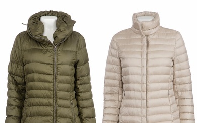 Weekend Max Mara A set comprising a beige down jacket with a...