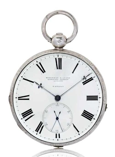 Widenham & Adams - London, early over-sized and very rare pocket watch with split second, ca. 1825.