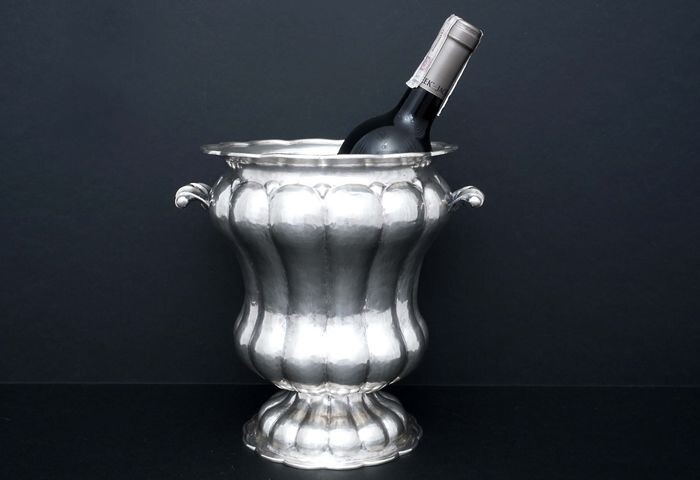 Wine cooler (1) - .800 silver - Italy - Mid 20th century