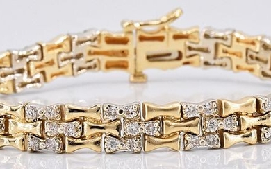 Yellow gold - Bracelet - 2.28 ct Diamond