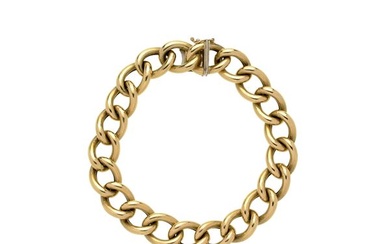 Yellow gold intertwined link bracelet