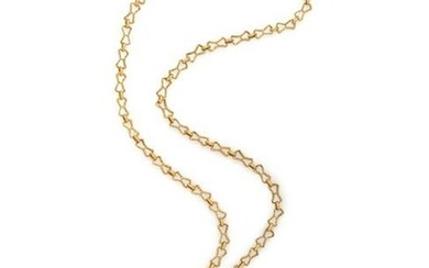 ZOLOTAS, YELLOW GOLD PENDANT AND LONGCHAIN NECKLACE