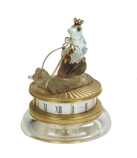 Zadora Gemstone Figural Annular Clock