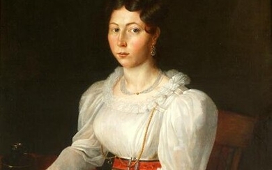 attrib Josef Correggio Portrait of a Seated Woman