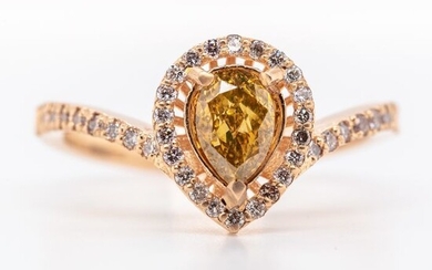 no reserve price - 14 kt. Pink gold - Ring - 0.57 ct Diamond - Diamonds