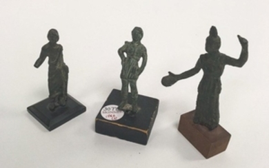 Three Small Roman-style Bronze Figures