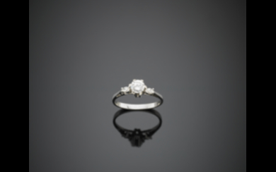 White gold ct. 0.45 circa diamond ring with marquise...