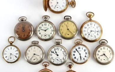 12 EARLY TO MID 20TH CENTURY POCKET WATCHES