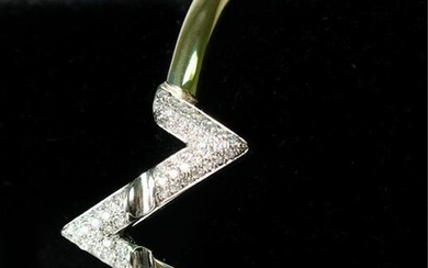 14k YG LV Contemporary Bracelet w/Diamonds