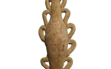 A decorative ceramic amphora from the Holy Land