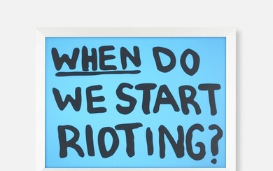Sam Durant, When Do We Start Rioting?