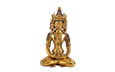 A Thai gilt-bronze figure of Buddha, 19th century,...