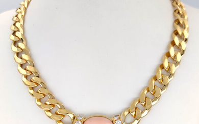 18 carati Oro giallo - Collana - 1.20 ct Diamanti - Corallo - Masterstones 621PT252