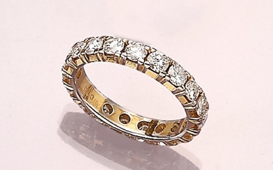 18 kt gold memoryring with brilliants ,...