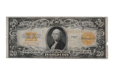 1922 $20 Twenty Dollars U.S. Gold Certificate