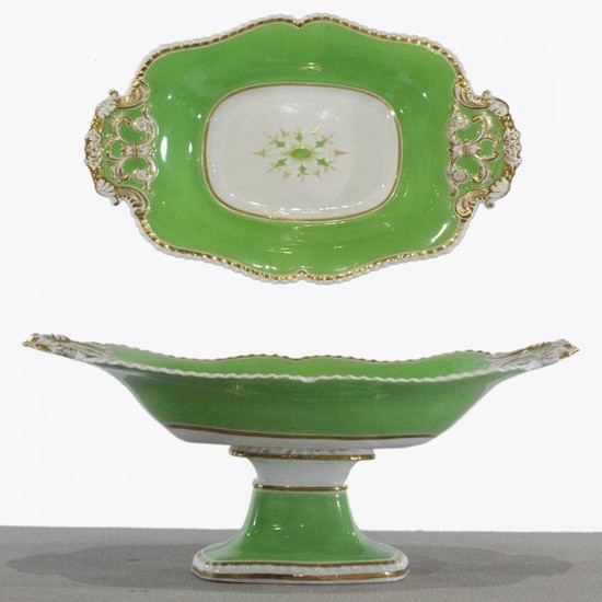 19th C. Old Paris Fine Porcelain Pedestal Serving Dish