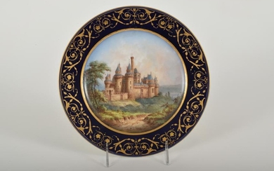 19th Century Sevres Hand Painted Porcelain Plate of