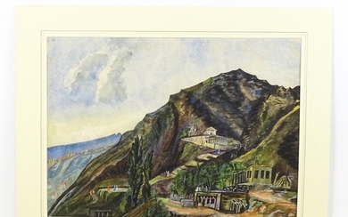 19th century, Anglo-Indian School, Watercolour, Mountain Hil...