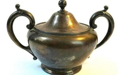 19thc Reed & Barton Silver Plate Lidded Bowl