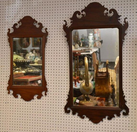 2 Mahogany Chippendale Style Mirrors (40"h x 21"w) AND