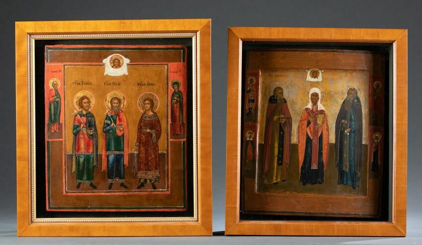 2 Russian Icons of saints.
