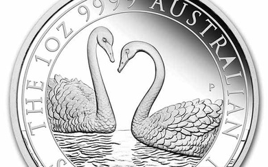 2022 Australia 1 oz Silver Swan Proof (w/Box & COA)