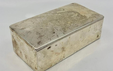 English Sterling Silver Cigar Box, London, 1905