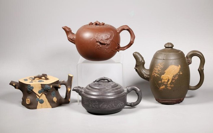 4 Good Chinese Yixing Teapots