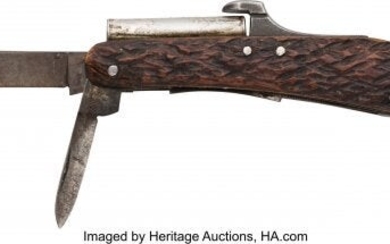 40066: Unique Curiosa Pinfire Knife Pistol Marked D.R.P