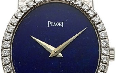 54066: Piaget, Lady's Diamond, White Gold, Lapis Lazuli