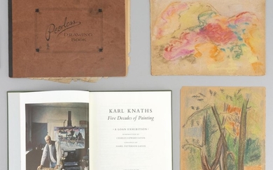 KARL KNATHS, Massachusetts/Wisconsin, 1891-1971, Four sketches,, Crayon and mixed medias, 11.5" x 8.75".