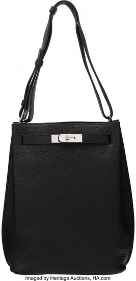 58066: Hermès 26cm Black Togo Leather So Kelly B