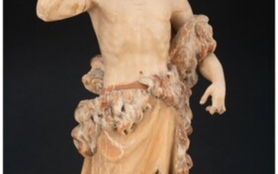 61066: A Carved and Polychromed Wood Figure of Saint Jo