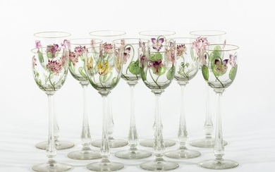 Attributed to Theresienthal Crystal, a set of 11 wine