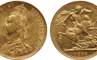 Australia, Victoria, Sovereign, 1890-S, Jubilee Head, MS61 PCGS