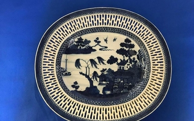 Blue and White Canton Platter
