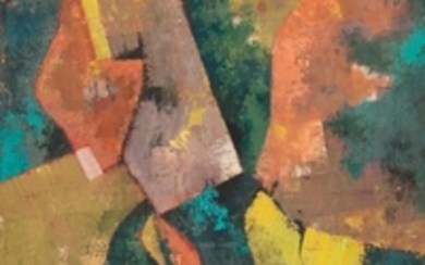 CHARLES GREEN SHAW, New York, 1892-1974, Untitled abstract., Oil on canvas, 36" x 24". Unframed.