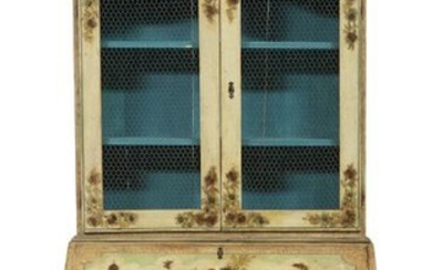 Chinoiserie-Decorated Secretary Bookcase