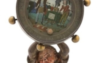 An English Polychrome and Cast-Iron Gambling Wheel