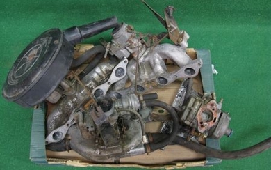 Four carburettors attached to inlet manifolds for Ford Crossflows, Audi etc