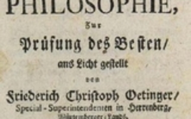 Friedrich Christoph Oetinger Swedenborgs und ander…