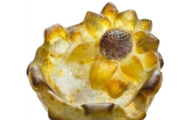 Gabriel Argy-Rousseau (1885-1953), a pâte-de-cristal ‘Lotus’ ashtray...